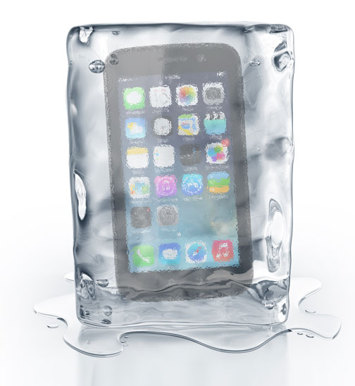 phone-in-ice-poster